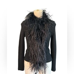 Emanuel Ungaro Liberte ostrich feather cardigan